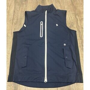 G/FORE Men's Twilight Weather Resistant Slim Fit Repeller Vest Size Large Blue